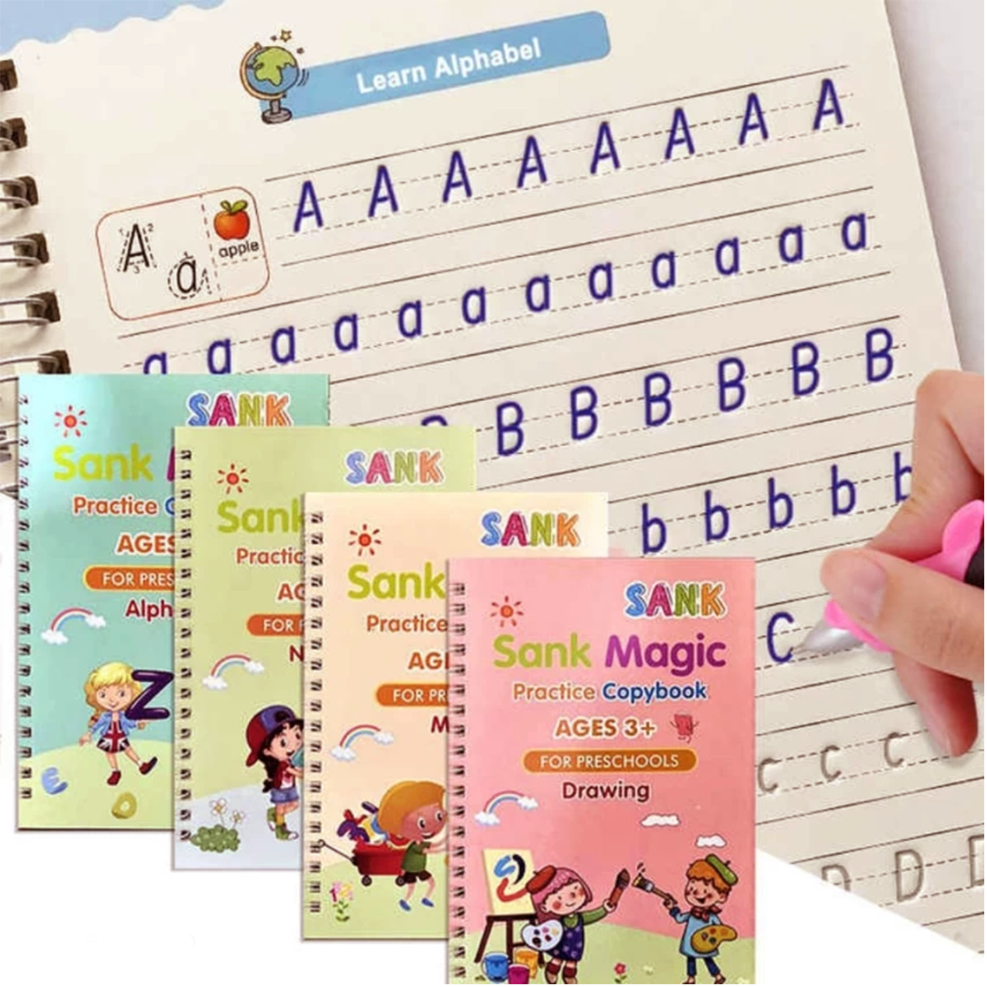 (Pack of 4) Sank Magic Practice Copybook For Kids