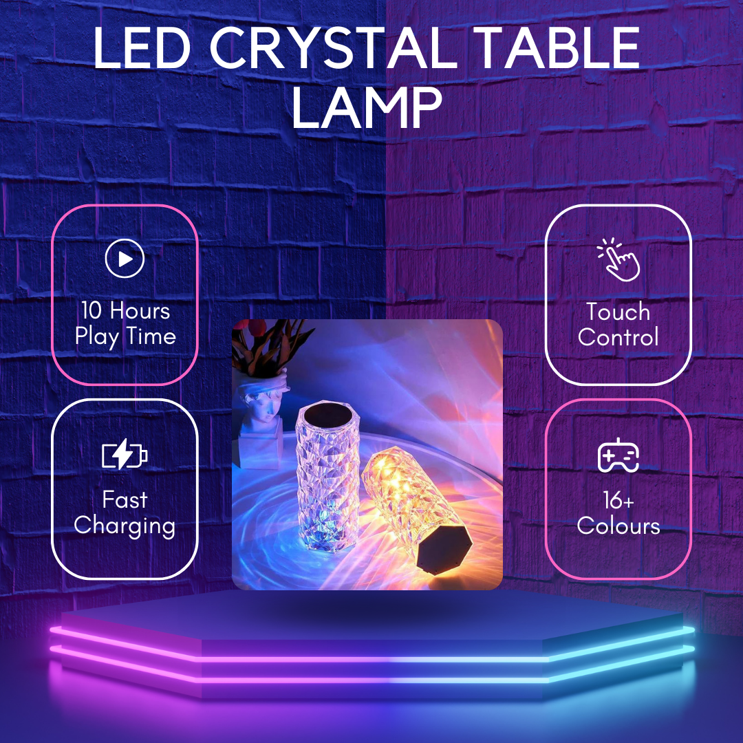 Led Crystal Table Lamp