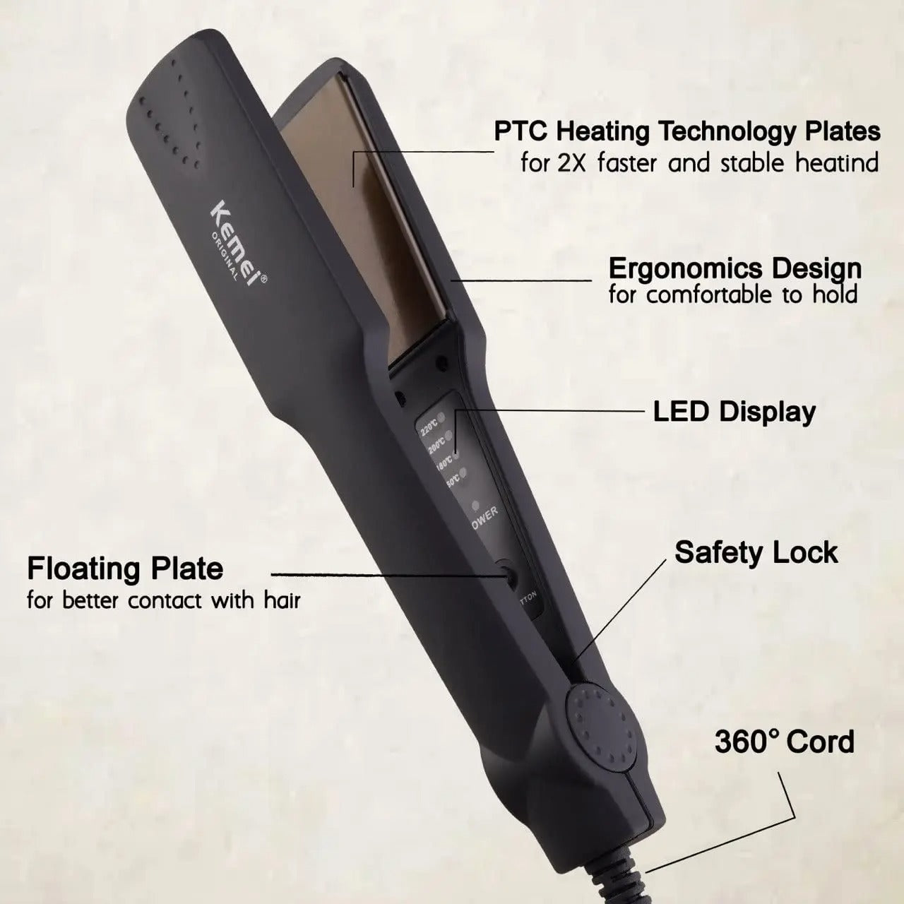 KM-329 Hair Straightener